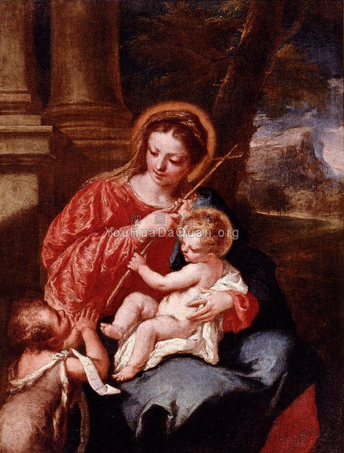 Antonio Madonna And Child With Sain John The Baptist - 乔瓦尼·安东尼奥·格拉蒂